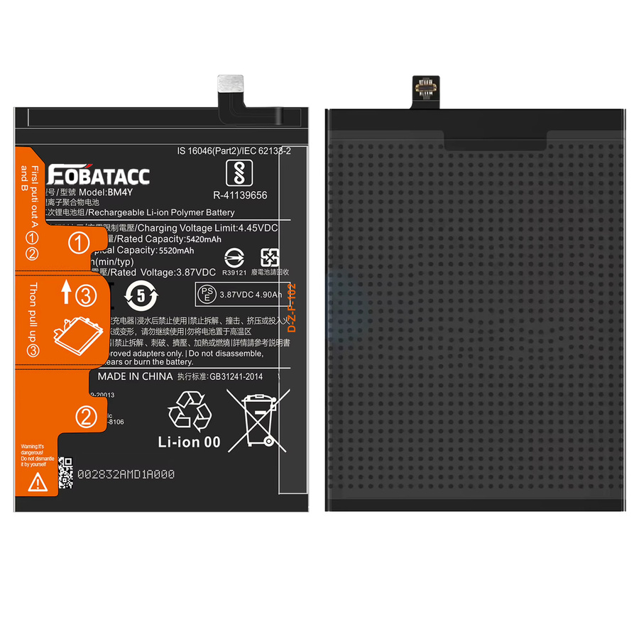 Xiaomi Ersatzakku BM4Y für Poco F3 und Redmi K40 Pro mit 5520 mAh in Schwarz - Bild 4