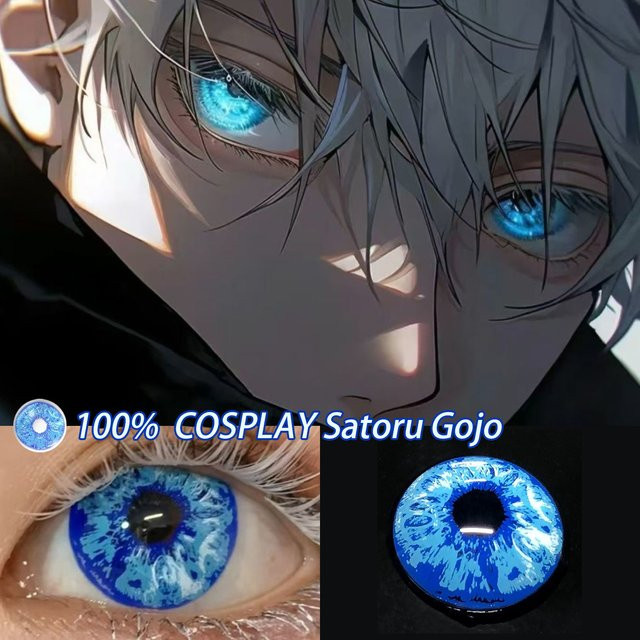 JeweLens Satoru Gojo Cosplay farbige Kontaktlinsen, blau - Bild 1