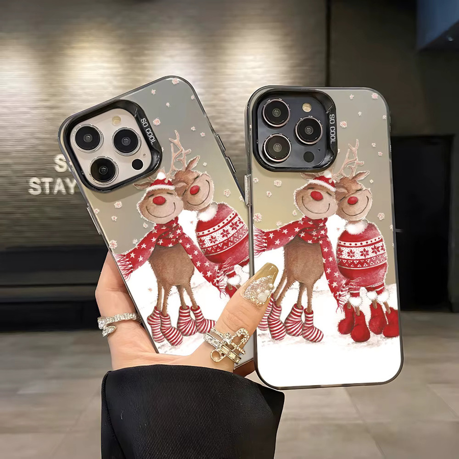 Stoßfeste Silikon Handyhülle mit Rentier-Cartoon-Design für Samsung Galaxy S25 Ultra, S24, S23, FE, A55 5G, A54, A53, A52 in Multicolour - Bild 5