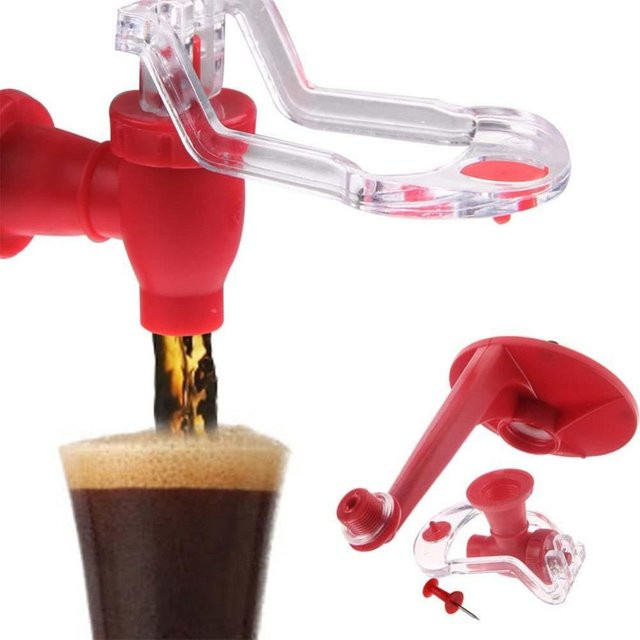 TOMTOP JMS Tragbarer Wasserdispenser mit Handdruck für umgedrehte Wasserflaschen in Rot - Bild 1