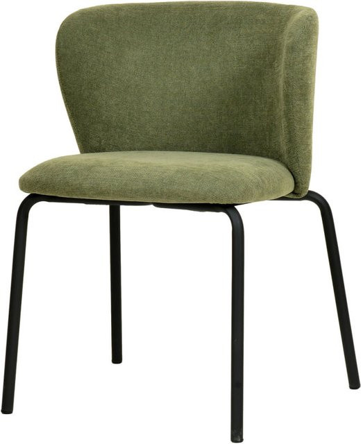 Feros Stapelstuhl Break mit Bezug, 2er Pack, grün, B/T/H: 54,5 x 52,5 x 75 cm - Bild 1