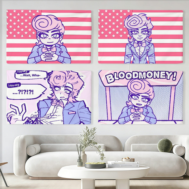 Warner Bros. Game B-Bloodmoney Flagge als Wandkunst Dekoration für Party und Club, B/H: 60 x 40 cm - Bild 1