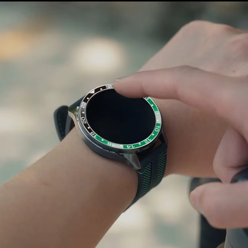 FancyWrist Lünette Ring für Xiaomi Uhr S4 S3, Edelstahl, Schwarz Grün, Unisex - Bild 3