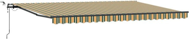 vidaXL Markisenstoff aus Polyester in Grün-Gelb, B: 500 cm, H: 300 cm - Bild 1