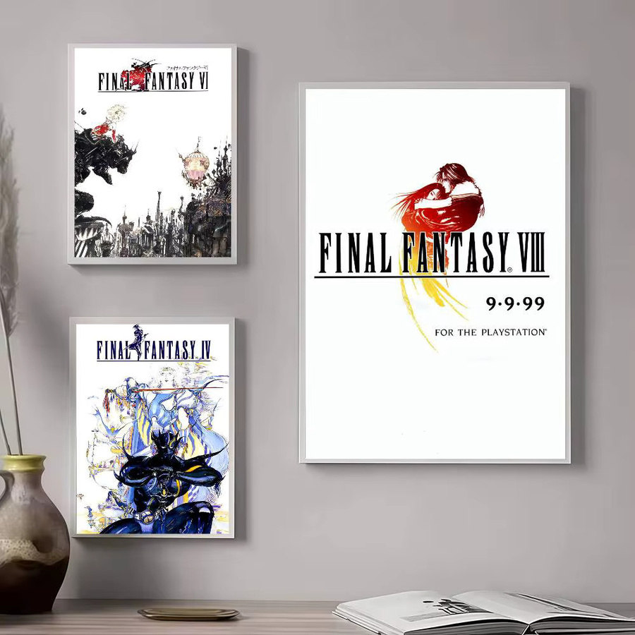 Vintage Fantasy VIII Whitepaper Poster Retro Kraftpapier Aufkleber für dein Zimmer oder Café in Weiß - Bild 2