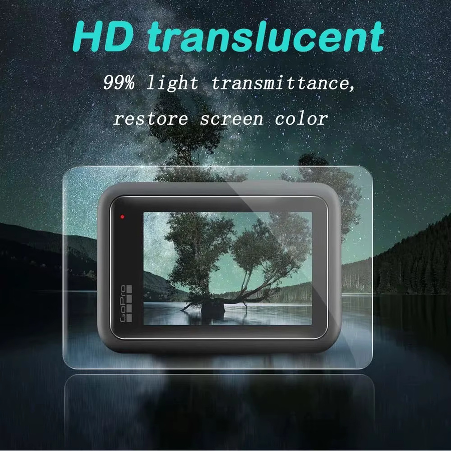 SZKOSTON Displayschutzfolie aus gehärtetem Glas mit 9H Härte in Transparent für GoPro 13 - Bild 6
