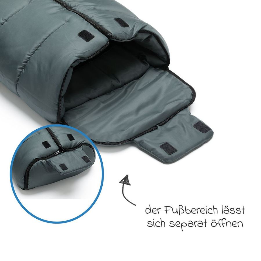 Fillikid Fleece-Fußsack Eco Big für Buggy, Sport- und Kinderwagen, Dunkelgrau - Bild 4