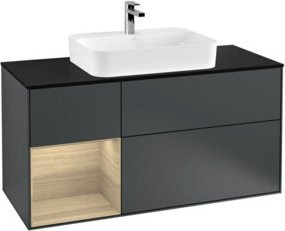 V&B Waschtischunterschrank Finion in Mattblau lackiert, Breite: 120 cm, Tiefe: 50,1 cm, Höhe: 50,1 cm - Bild 1