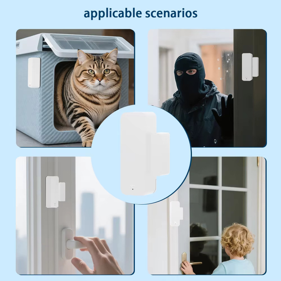 Tuya Zigbee WiFi Smart Tür und Fenster Sensor in Weiß für dein Smart Home Sicherheitssystem mit Sprachsteuerung über Alexa - Bild 4