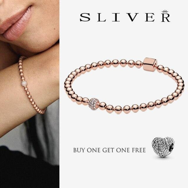 YIRAN Jewelry Armband, 925 Silber, rosa, Damen - Bild 1