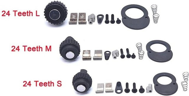 VIBRATITE 11-teiliges Ratschen-Steckschlüssel-Reparaturset in Silber mit 1/4'' 3/8'' 1/2'' Antrieb und 24 Zähnen inklusive Torx-Schlüssel - Bild 1
