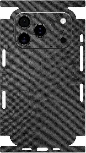 Apple Kunstleder Rückseiten-Schutzfolie für iPhone 17 16 15 14 13 Pro Max in Schwarz - Bild 1