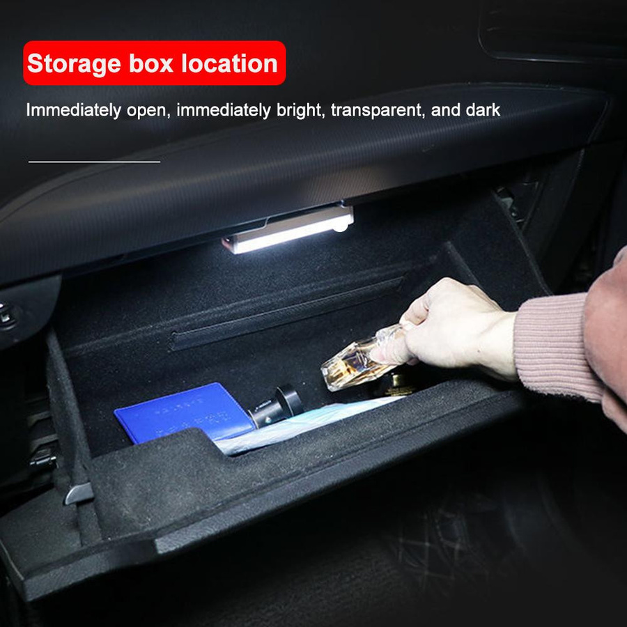 Meiteai-Home Kabelloses LED-Sensorlicht mit Bewegungsmelder, USB-aufladbares Nachtlicht in Weiß für Küche, Kleiderschrank und Schrank, B/H: 20 x 20 cm - Bild 6