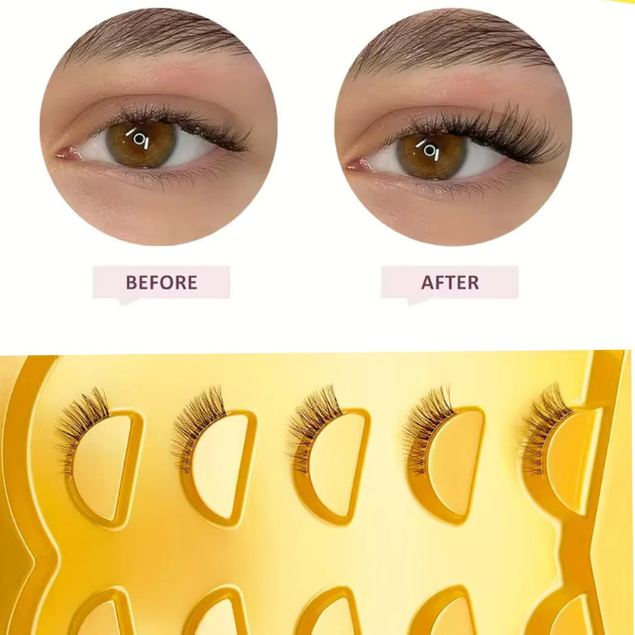LIMEIKAI Wimpernverlängerungen, transparente Streifen, 5 Paar - Bild 3