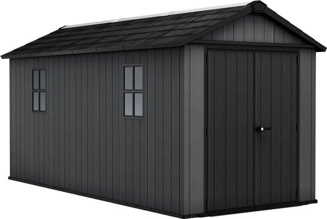 Keter Gartenhaus Newton 7515 Evotech aus Kunststoff in Grau mit Fenster und Schloss, B/T/H: 476 x 230 x 246 cm - Bild 1