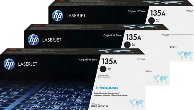HP 135A LaserJet Toner Schwarz 3er Pack für HP LaserJet M209DWe M209dw M234dw M234dwe M234sdwe - Bild 1