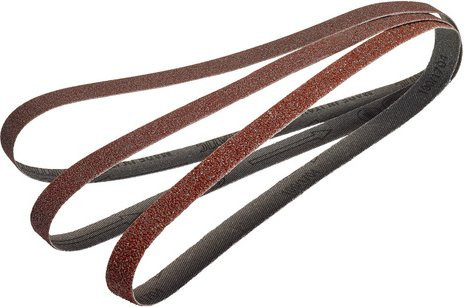 Wolfcraft Schleifband für Holz und Metall, Korund auf Baumwolle, Farbe: Rot - Bild 1