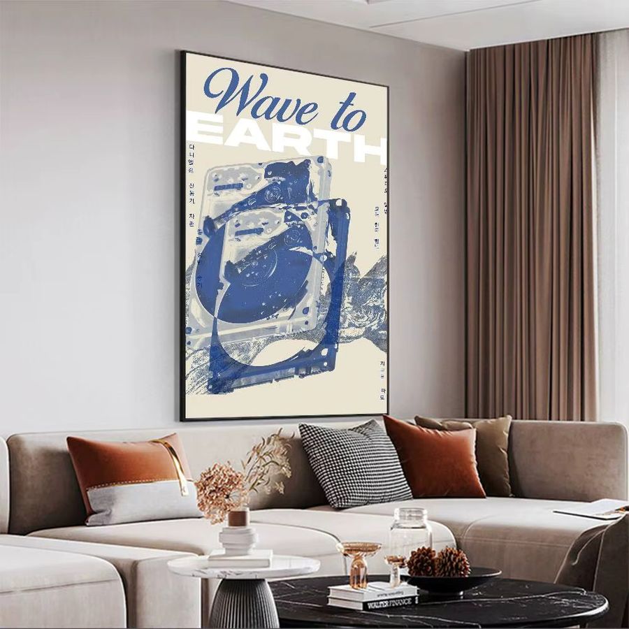 W-Wave To E-Earth Classic Jazz Band Selbstklebendes Kunstposter Whitepaper Drucke zur Heimdekoration - Bild 3