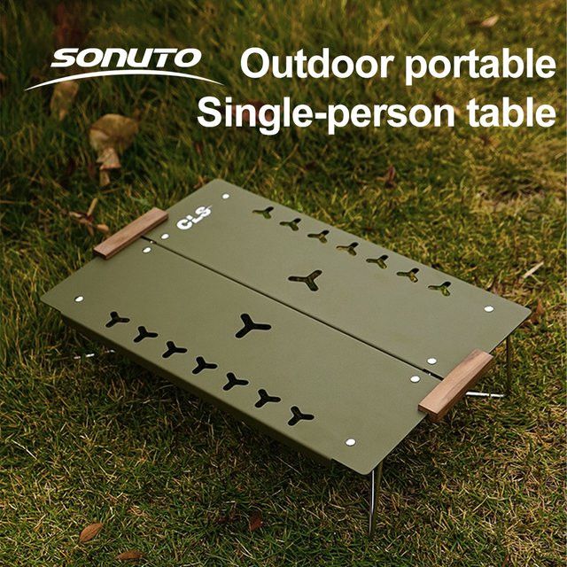 Sonuto Mehrzweck-Aluminium-Klapptisch für Camping und Outdoor - Bild 1