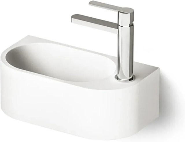 PAA Waschbecken RE/A aus Mineralwerkstoff in Weiß Matt, B/T/H: 40 x 21 x 14 cm - Bild 1