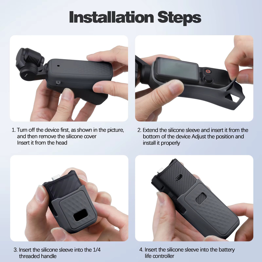 DJI Osmo Pocket 4 Silikon-Schutzhülle in Mehrfarben, kratzfeste Vollabdeckung für deine Kamera - Bild 4