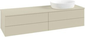 V&B Waschtischunterschrank Antao ohne Frontstruktur in Grau lackiert, B: 160 cm, T: 50 cm - Bild 1