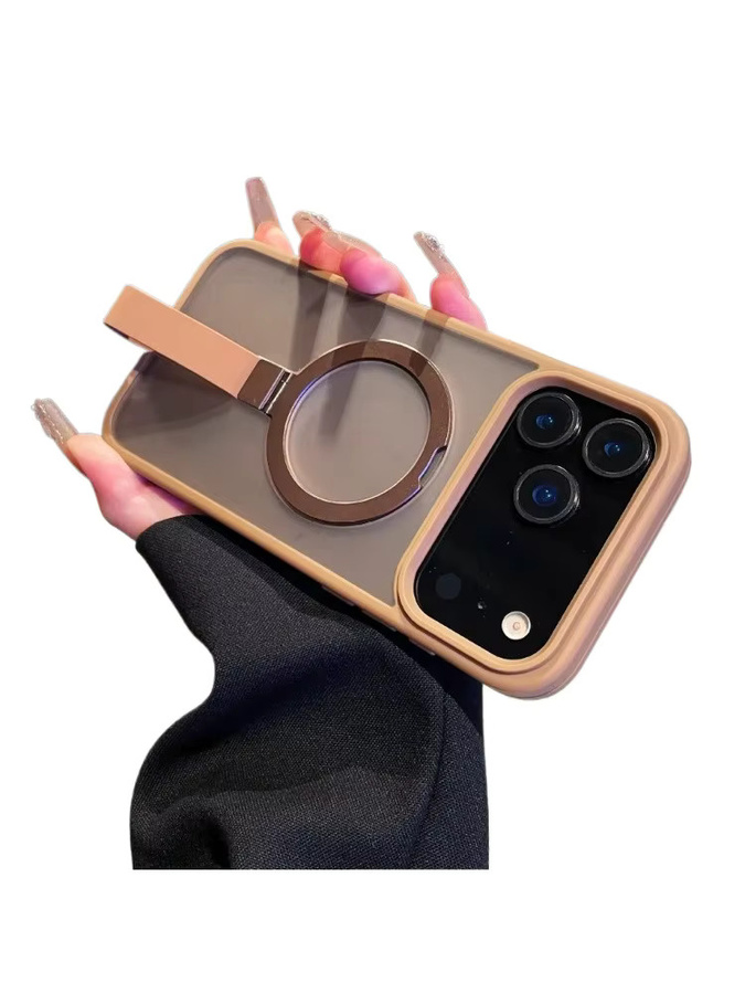 Matte Handgelenk-Schlaufe Schutzhülle mit MagSafe Magnetischer Halterung und Standfunktion für Apple iPhone 11 bis 17 Pro Max Plus, Grau - Bild 3