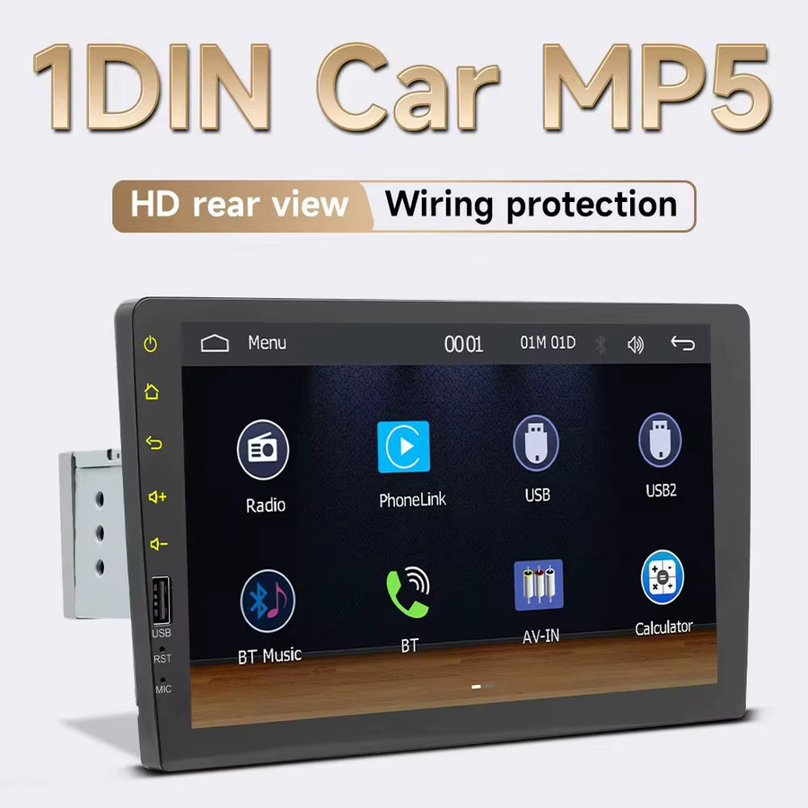 BQCC F9090W Single Din 9 Zoll IPS Kapazitiver Bildschirm mit CarPlay und Android Auto, Kabellos oder Kabelgebunden, Schwarz mit 7-Farben Ambientebeleuchtung - Bild 7