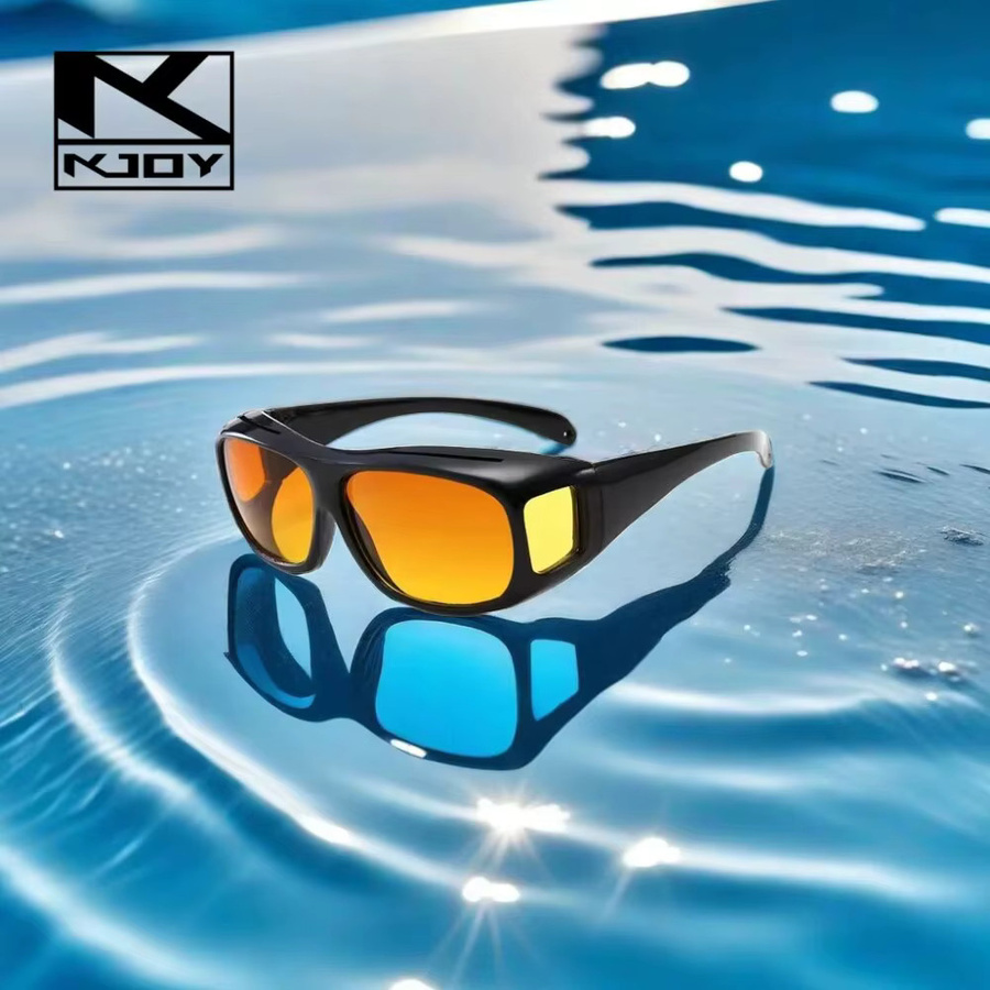 KJOY Nachtsicht Sonnenbrille, Unisex, Vollrand, rechteckig, schwarz, Kunststoff - Bild 5