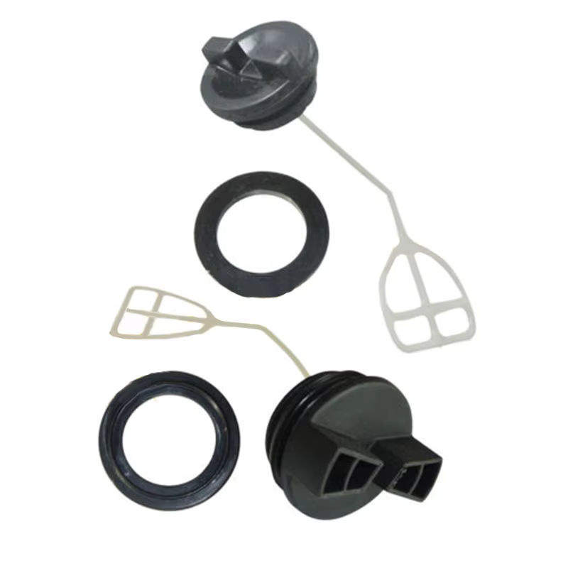 Vibratite Tankdeckel Set für chinesische 5200/52cc Kettensägen in Schwarz mit Öl Kappe, Unterlegscheibe und Dichtung - Bild 3