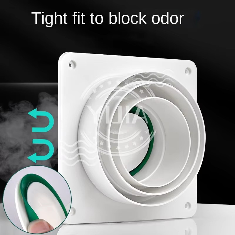 Rückschlagventil für Lüftungssysteme und Rohrventilatoren in Weiß, Durchmesser: 80-180 mm - Bild 3