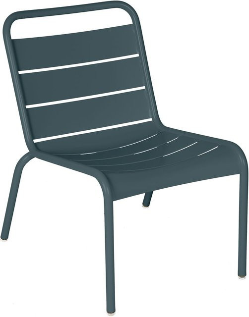 Fermob Luxembourg Lounge Stuhl aus Aluminium in Blau - Bild 1