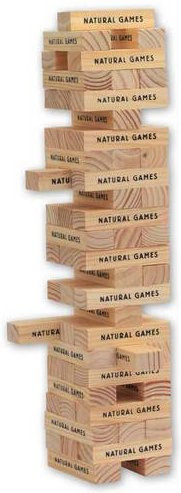 Natural Games Wackel-Turm Geschicklichkeitsspiel aus Holz mit 60 Spielsteinen - Bild 1