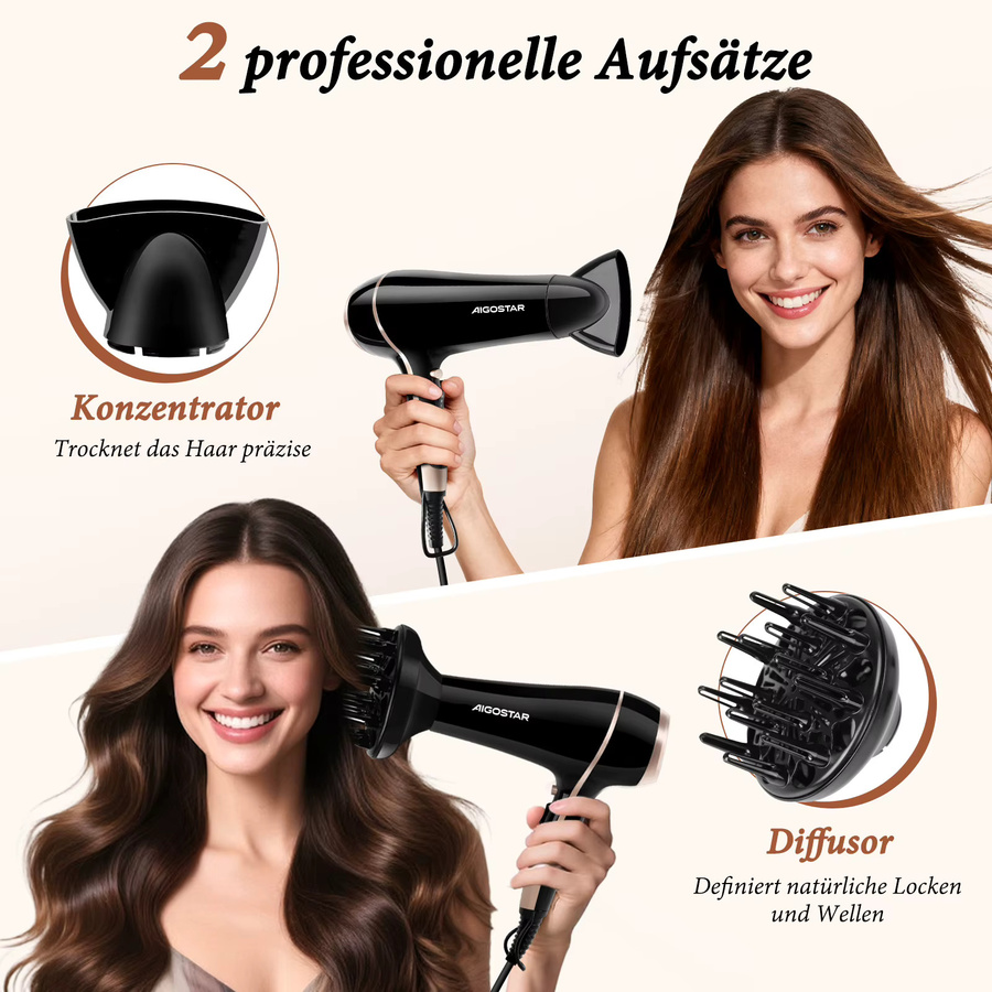 Aigostar Haartrockner, Schwarz, Unisex - Bild 5