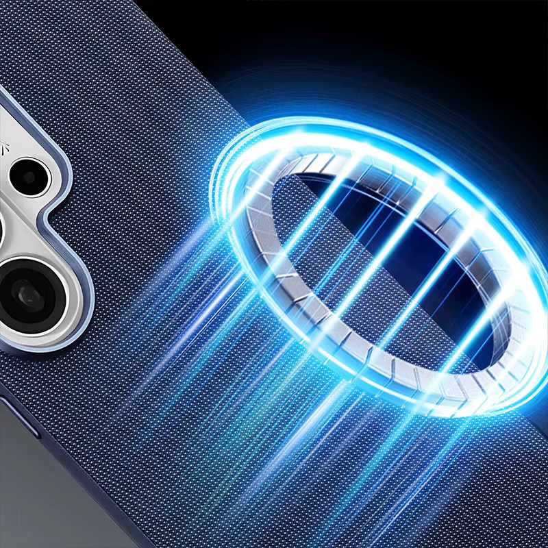 MagSafe kompatible TechWoven Hülle für Samsung Galaxy S26 Ultra, S26 Edge, S25, S24 und S23 mit magnetischer kabelloser Ladefunktion in Schwarz und Grau - Bild 2