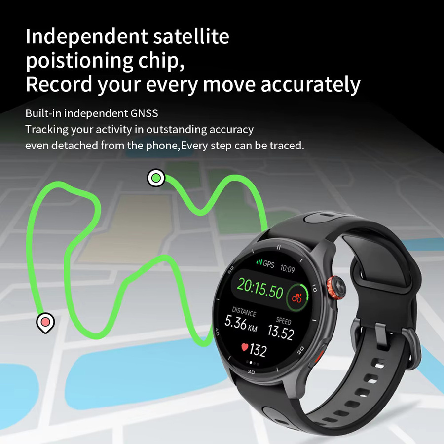 IGPSPORT Smartwatch, GPS, Schwarz, Silikon - Bild 3