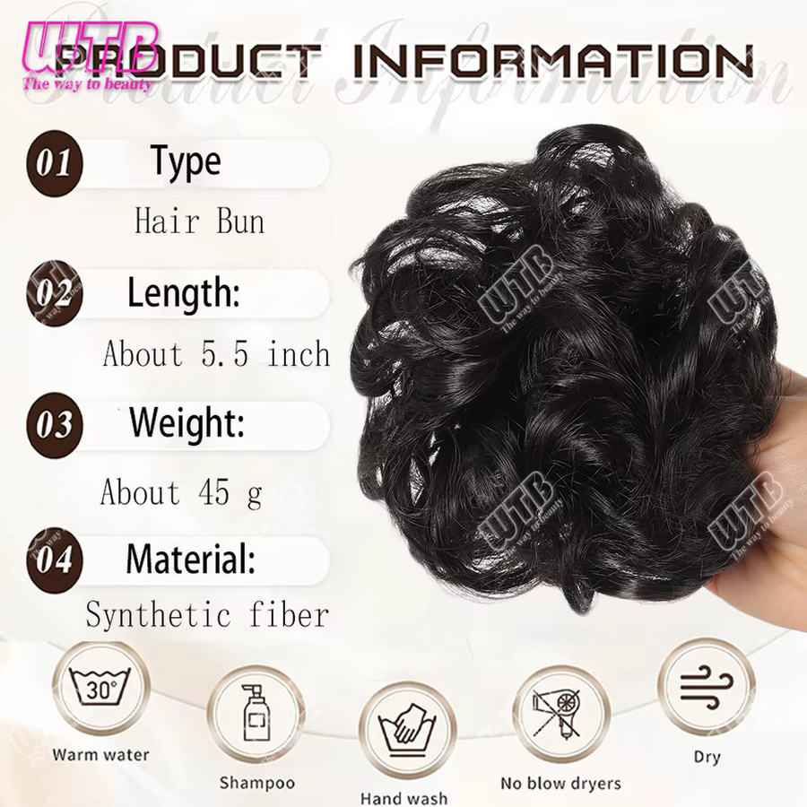 WTB Synthetischer Chignon, Clip-in-Haarteil, Damen - Bild 2