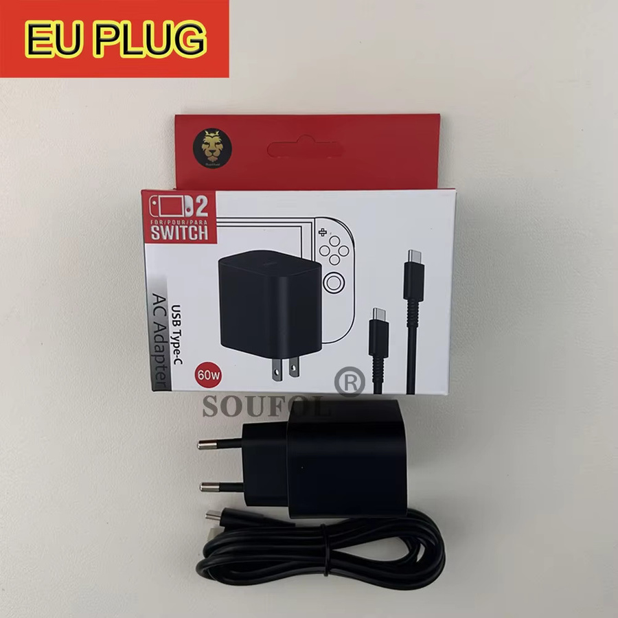 MBCHIPSTAR 60 W AC Adapter USB Ladegerät für Nintendo Switch und Steam Deck mit USB-C und USB-A, Schwarz - Bild 2
