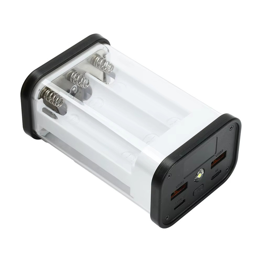DIY Powerbank Kit 22,5 W Schnellladegerät für 18650 Batterien mit 6 oder 12 Slots, transparentes Gehäuse - Bild 2