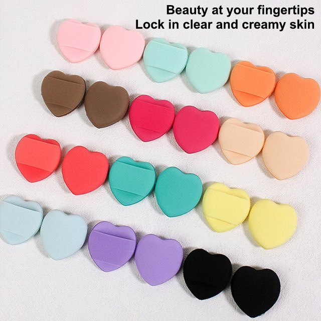 KuZHEN Puderquaste, 20 Stück, herzförmig, Multicolor, Unisex - Bild 1