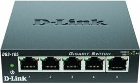 D-Link DGS-105 Gigabit Switch mit 5 Ports, 1 GBit/s, Schwarz - Bild 3