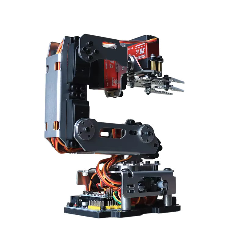 GoLingLing 6-Achsen-Metall-Roboterarm, Bausatz, mit mobiler App-Steuerung, Servo und mechanischer Handgreifklaue, Grau - Bild 2