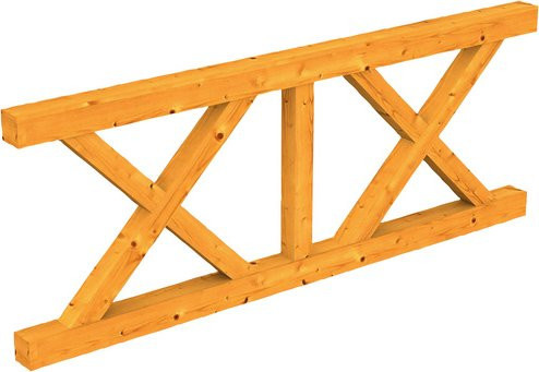 SKANHOLZ Brüstung aus Holz in Braun, B: 220 cm, H: 84 cm - Bild 1
