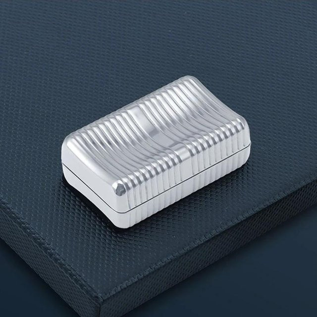Binchi Edc Fidget Slider, Rotierendes Metall Seife, Tischspielzeug, silber - Bild 1