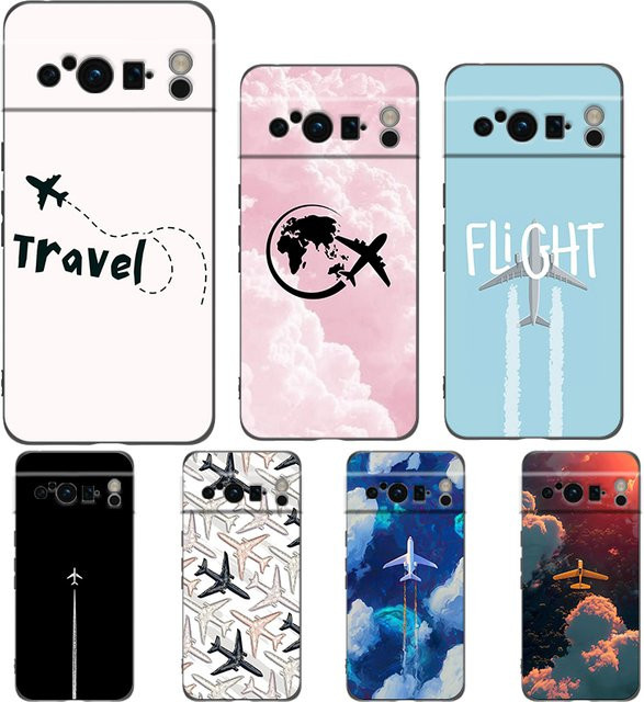 Google Pixel Handyhülle mit Flugzeugmuster als Softcover aus TPU in Multicolour - Bild 1