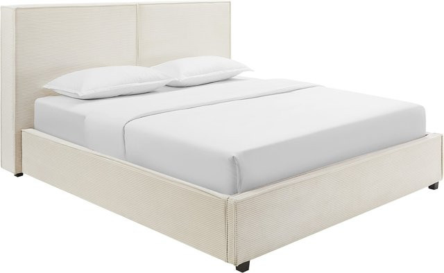 riess-ambiente Boxbett ROCCO mit Stauraum, beige Cordstoff, B/T/H: 180 x 200 cm - Bild 1