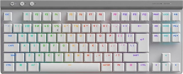 Logitech G G515 LIGHTSPEED TKL Mechanische Gaming-Tastatur mit GL Tactile Switches, Bluetooth und USB-C, Weiß - Bild 1