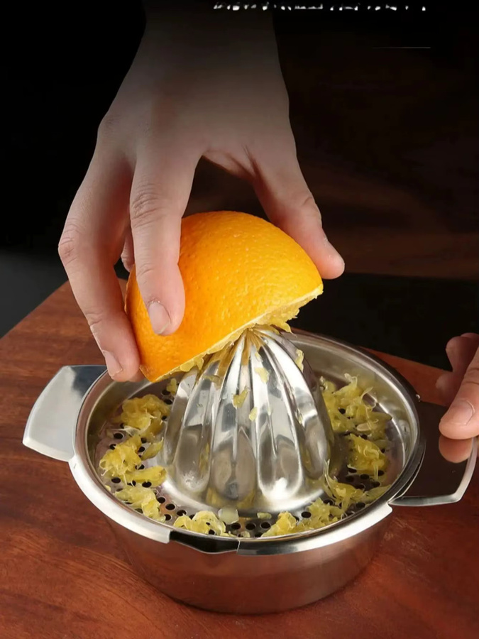 BAIJL Manueller Zitruspresser aus Edelstahl in Silber für Orangen und Zitronen - Bild 6