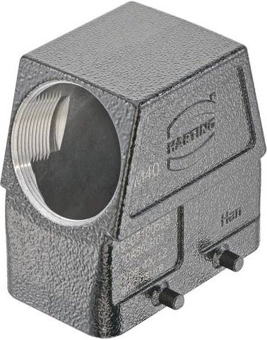 HARTING Tüllengehäuse 19 30 710 0528 in Schwarz und Grau aus Aluminium - Bild 1