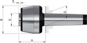 RÖHM Mitlaufende Körnerspitze K106A MK3 in Silber - Bild 1
